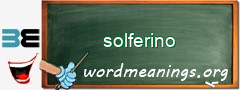 WordMeaning blackboard for solferino